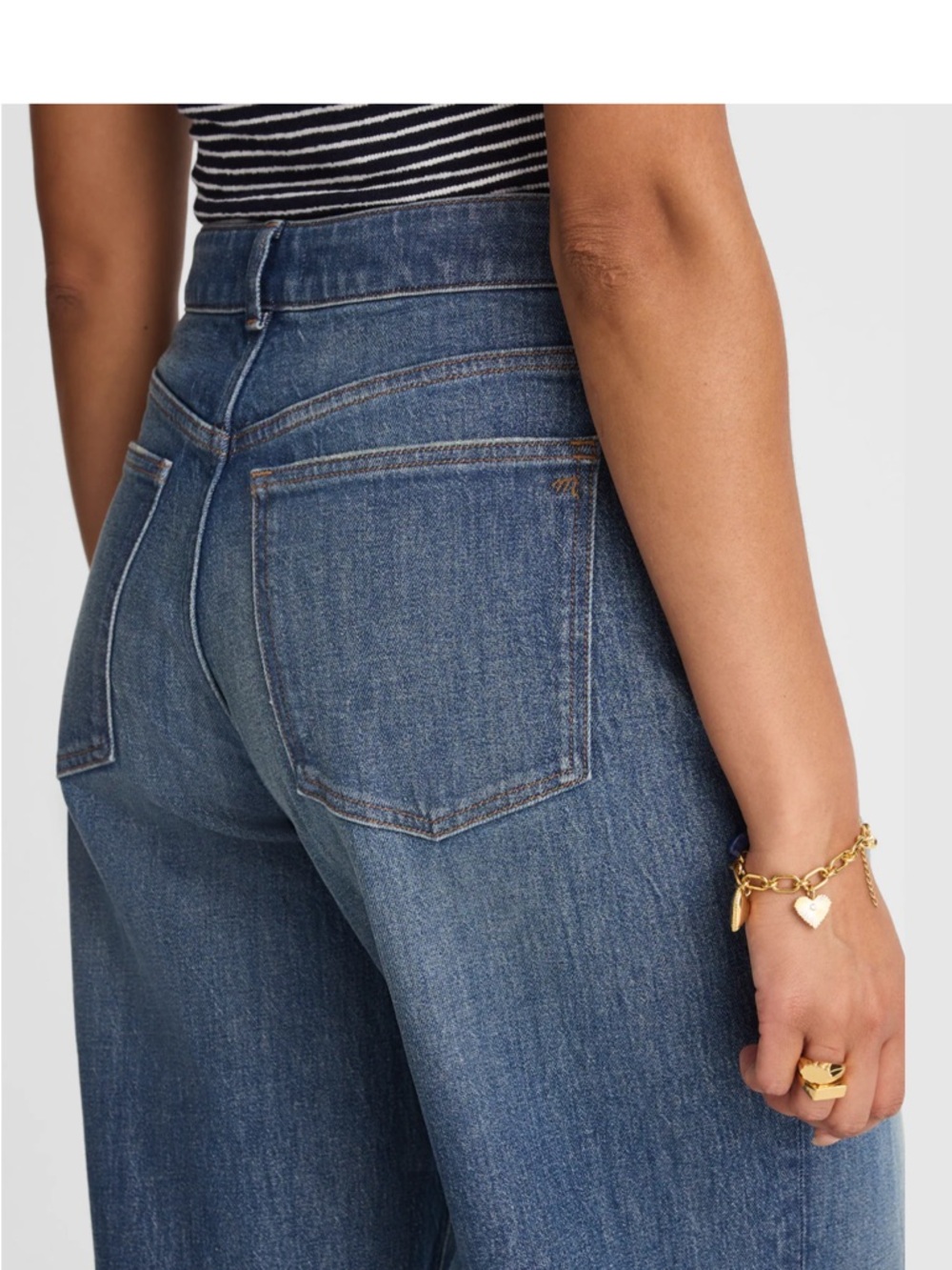 Madewell Curvy Perfect Vintage High-Rise Wide-Leg Jeans 27 tall - Picture 2 of 9